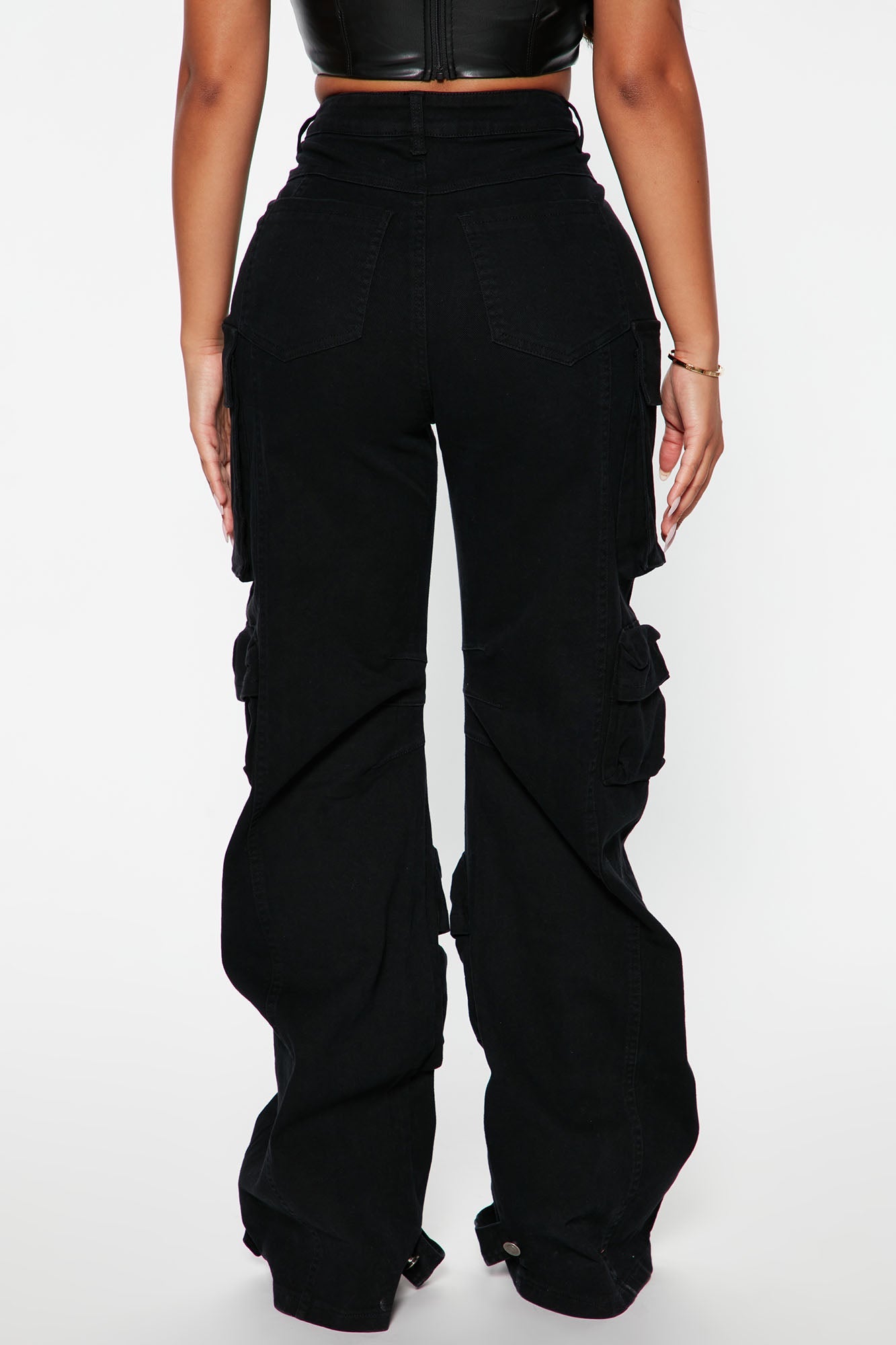Courtney Cargo Jeans - Black