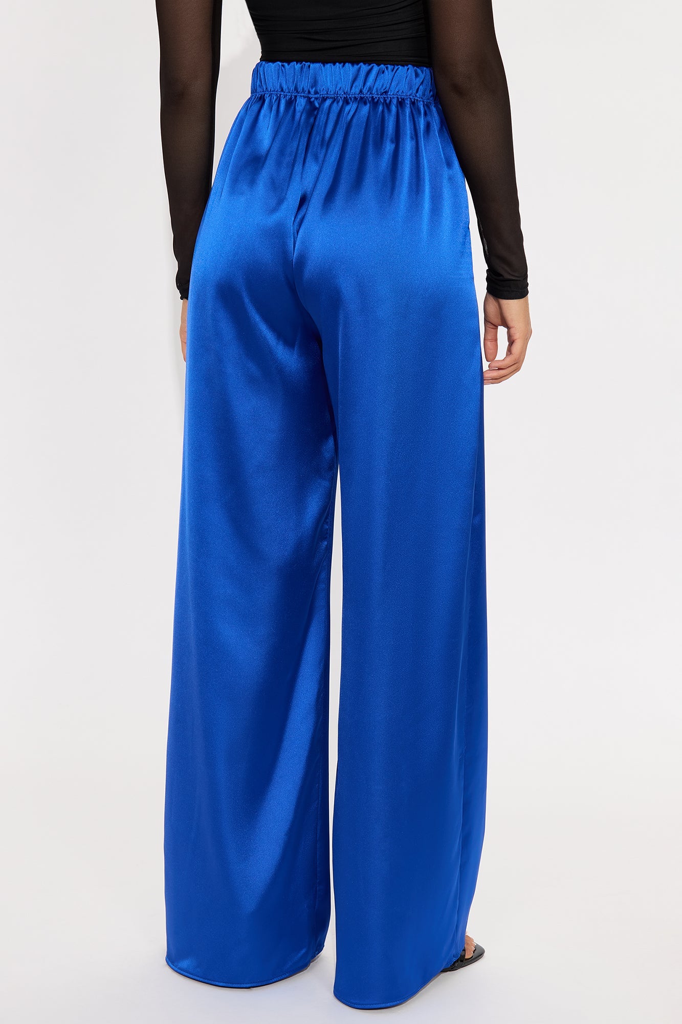 Tone It Down Satin Trouser - Royal