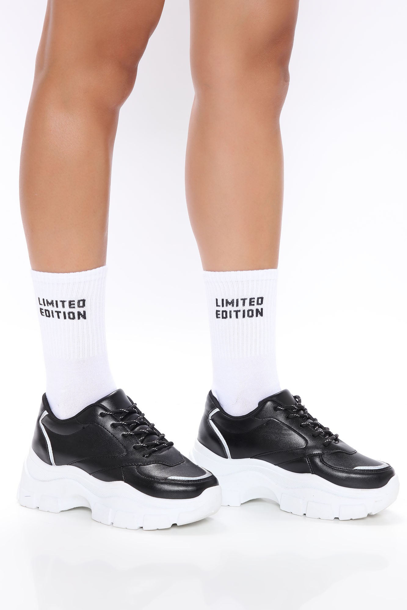 I Am Limited Edition Crew Socks - White/Black