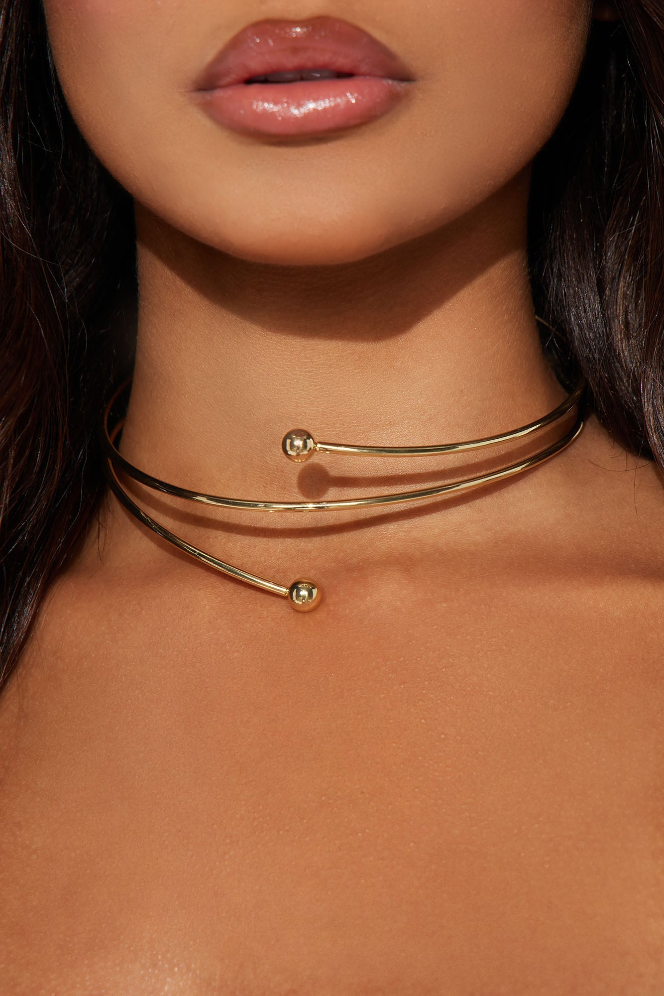 Silly Happy Moments Choker - Gold