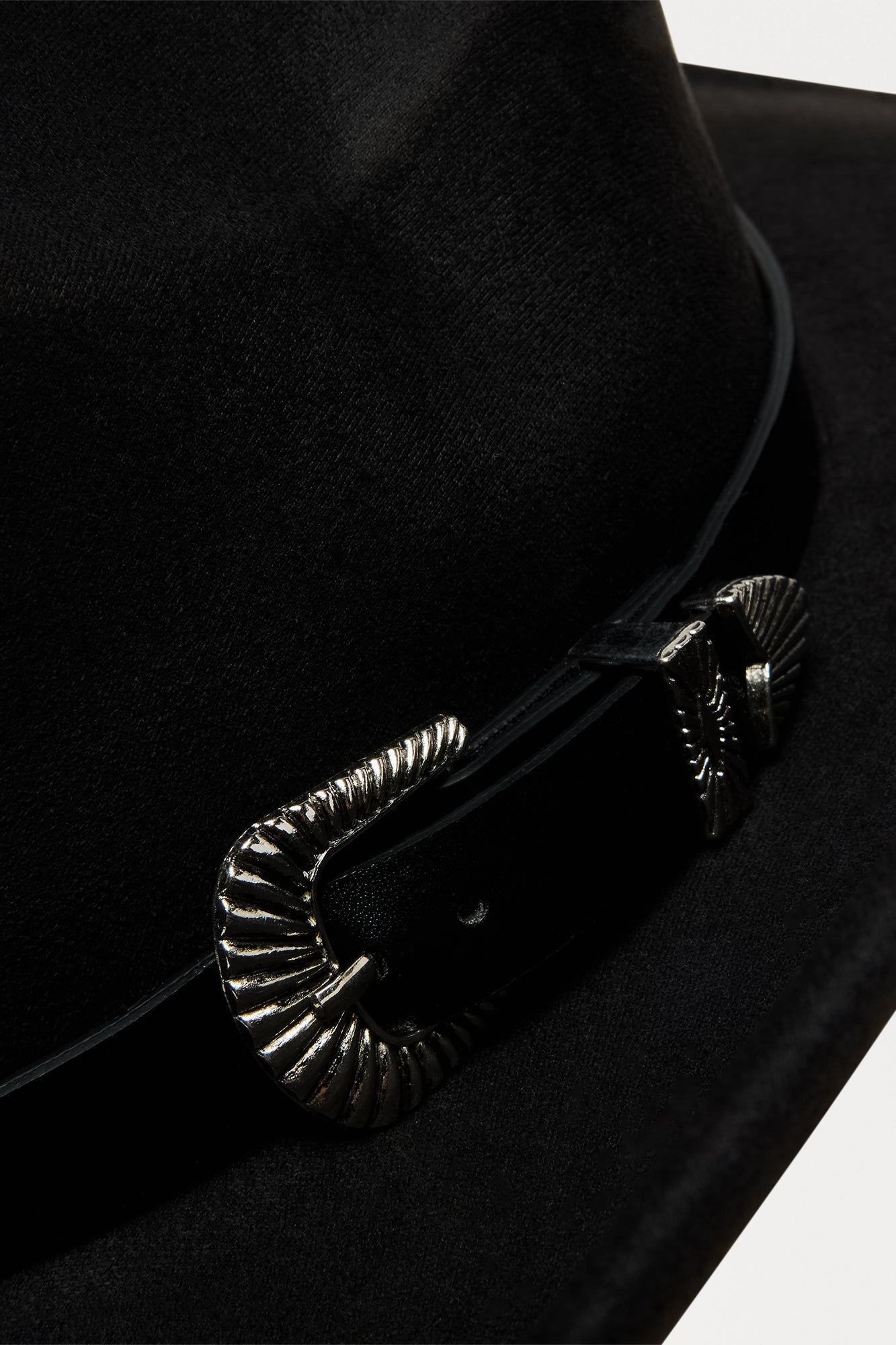 Rodeo Girl Faux Suede Cowboy Hat - Black