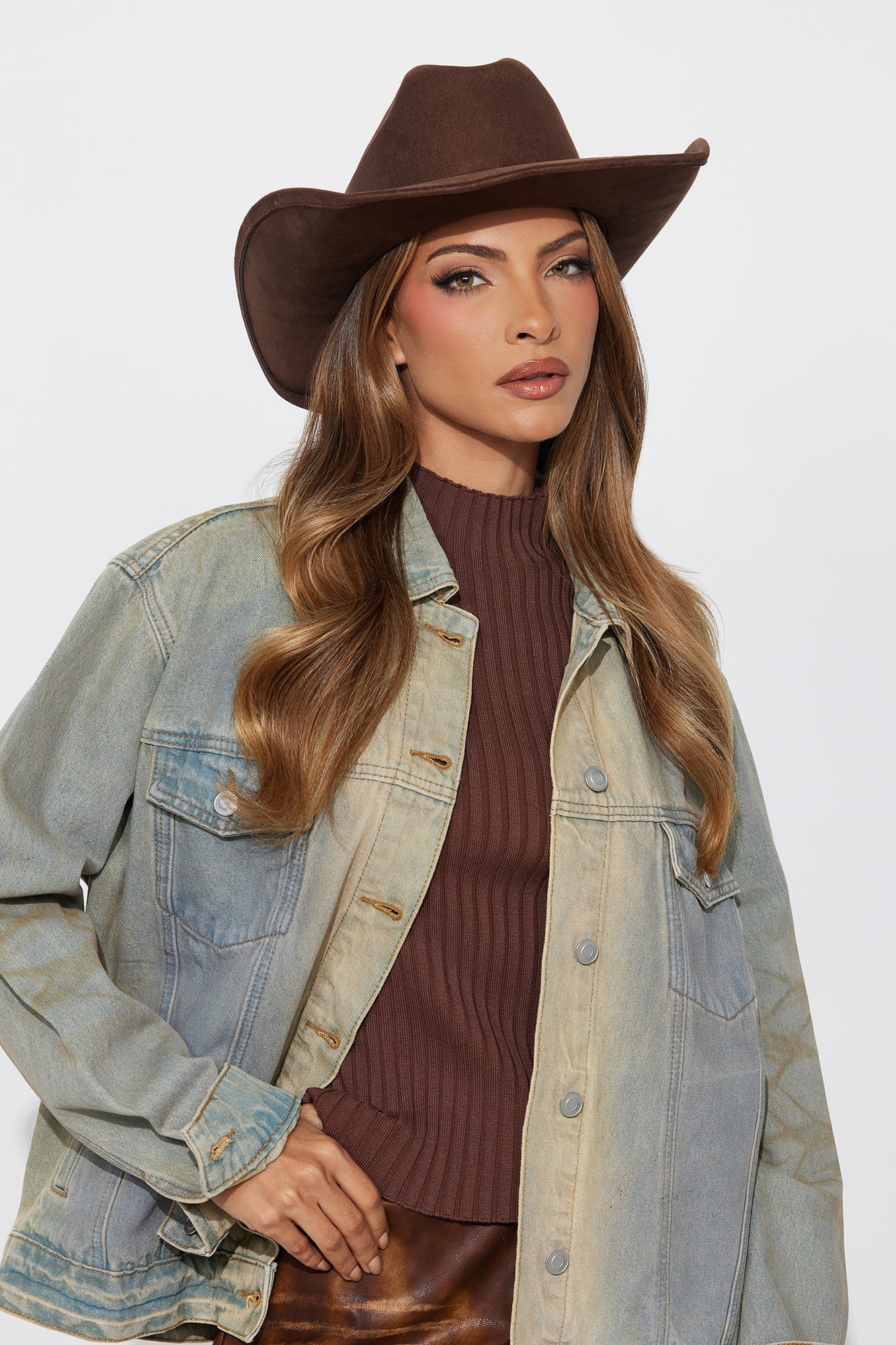 Small Town Girl Cowboy Hat - Brown