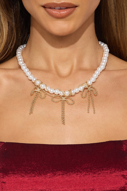 A Little Something Single Chain Necklace - Gold/combo