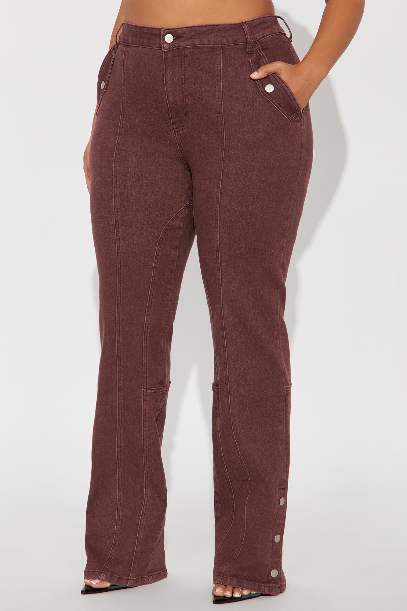 Chasin' You Mineral Wash Pant - Burgundy