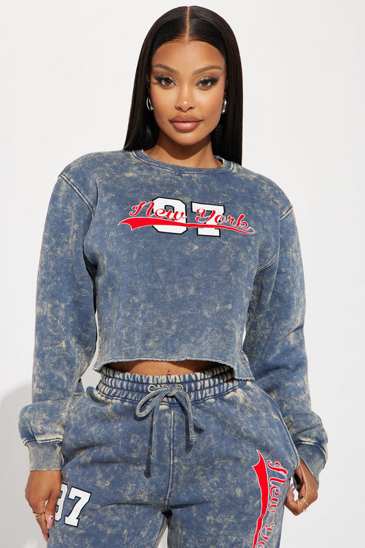 New York Athletic Washed Sweatshirt - Navy/combo