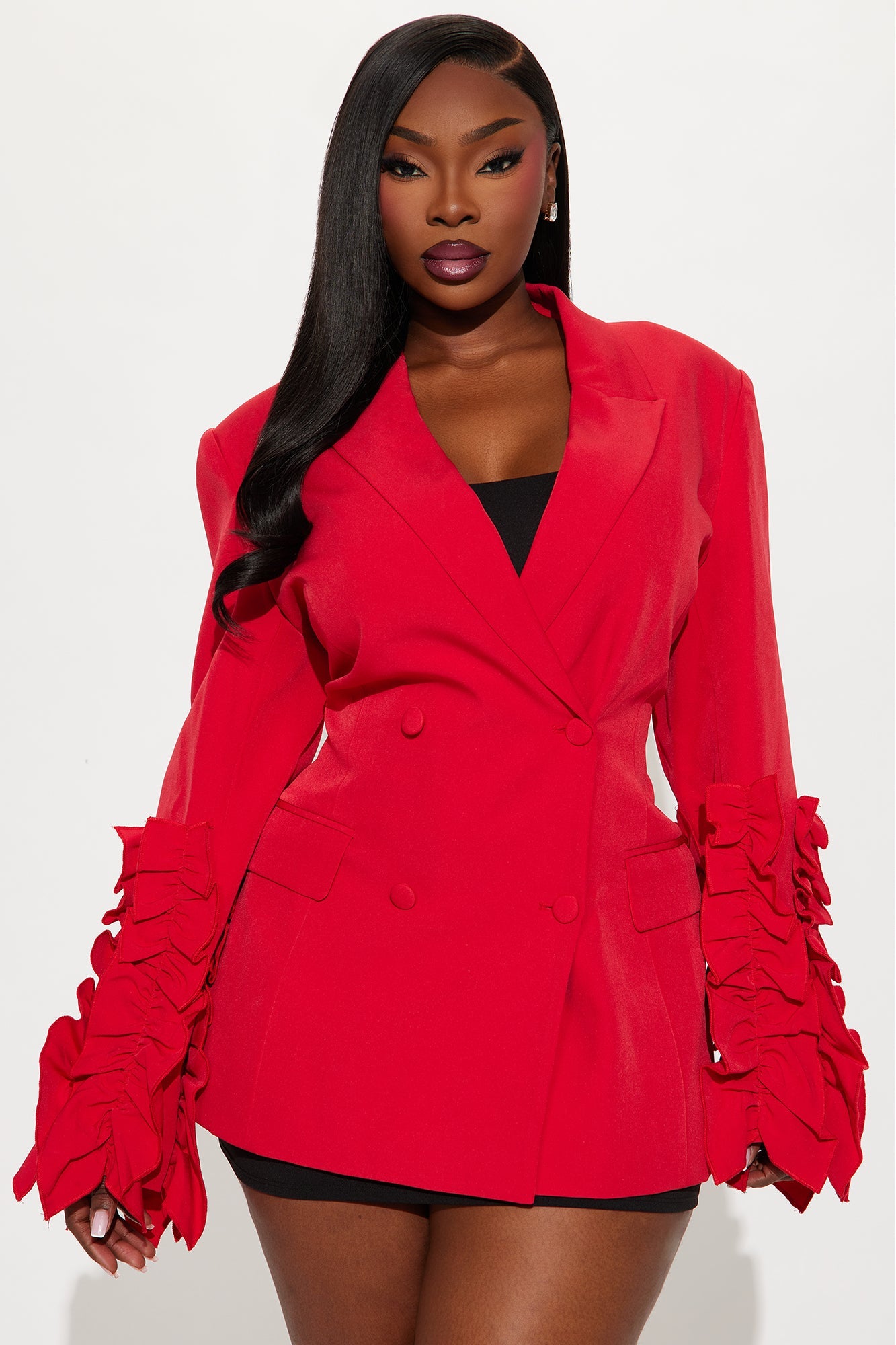 One Night In Spain Blazer - DarkRed