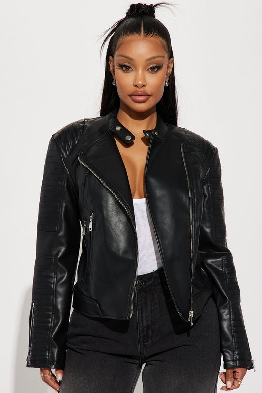 Mariah Moto Jacket - Black