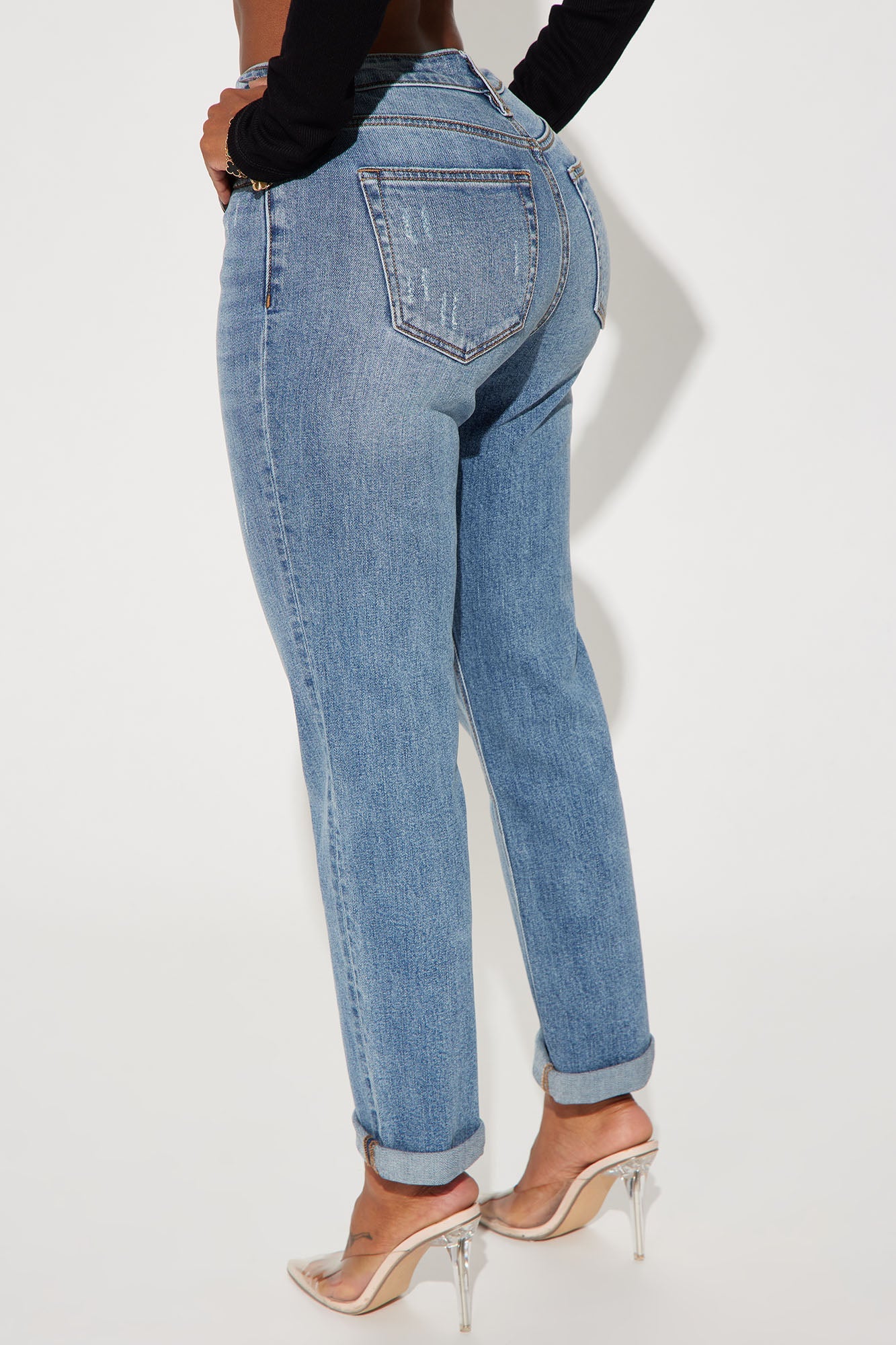 Listen To Me 90's High Rise Mom Jeans - Light Wash