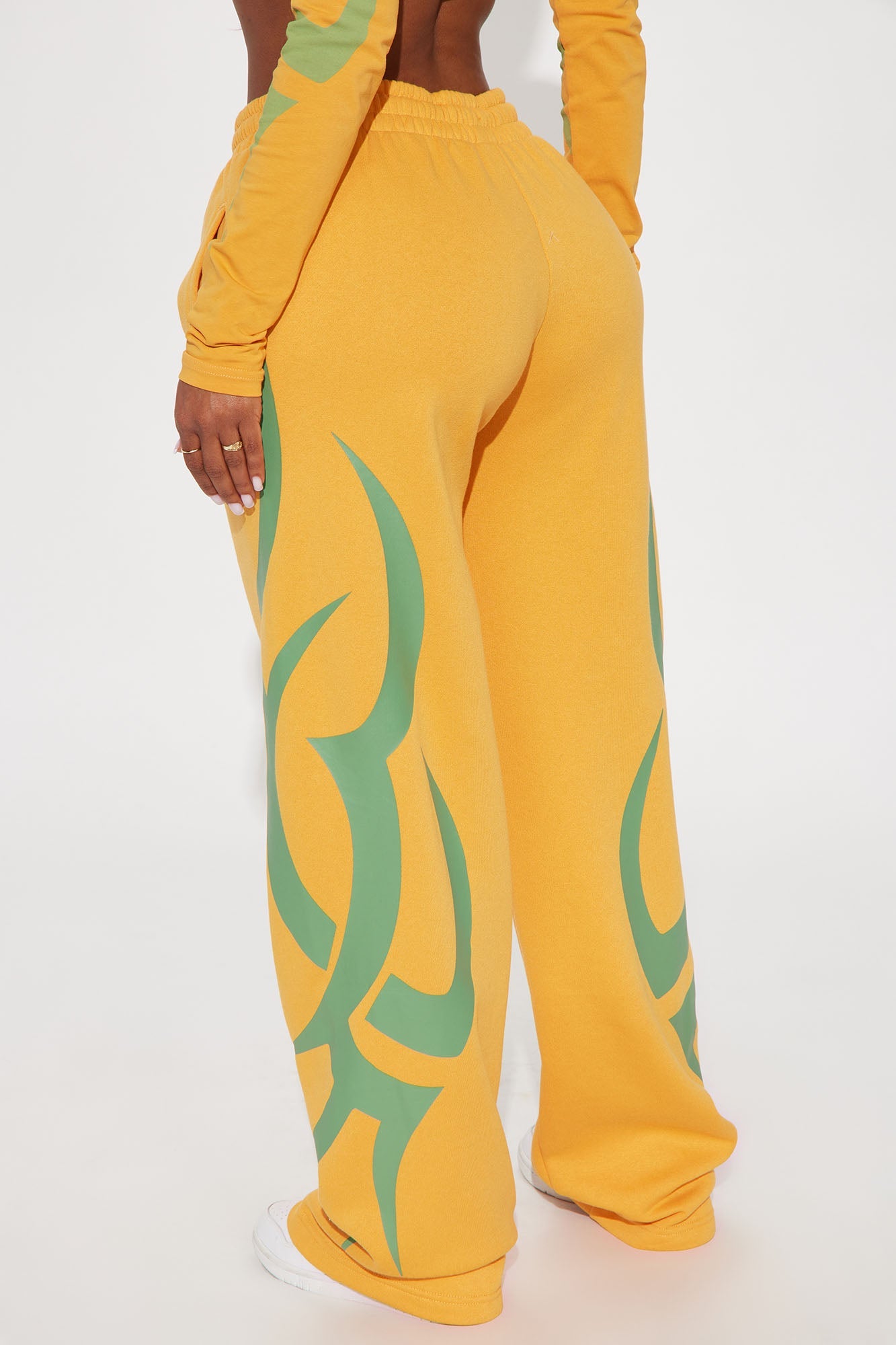 Von Dutch Trendy Wide Leg Pant - Orange/combo