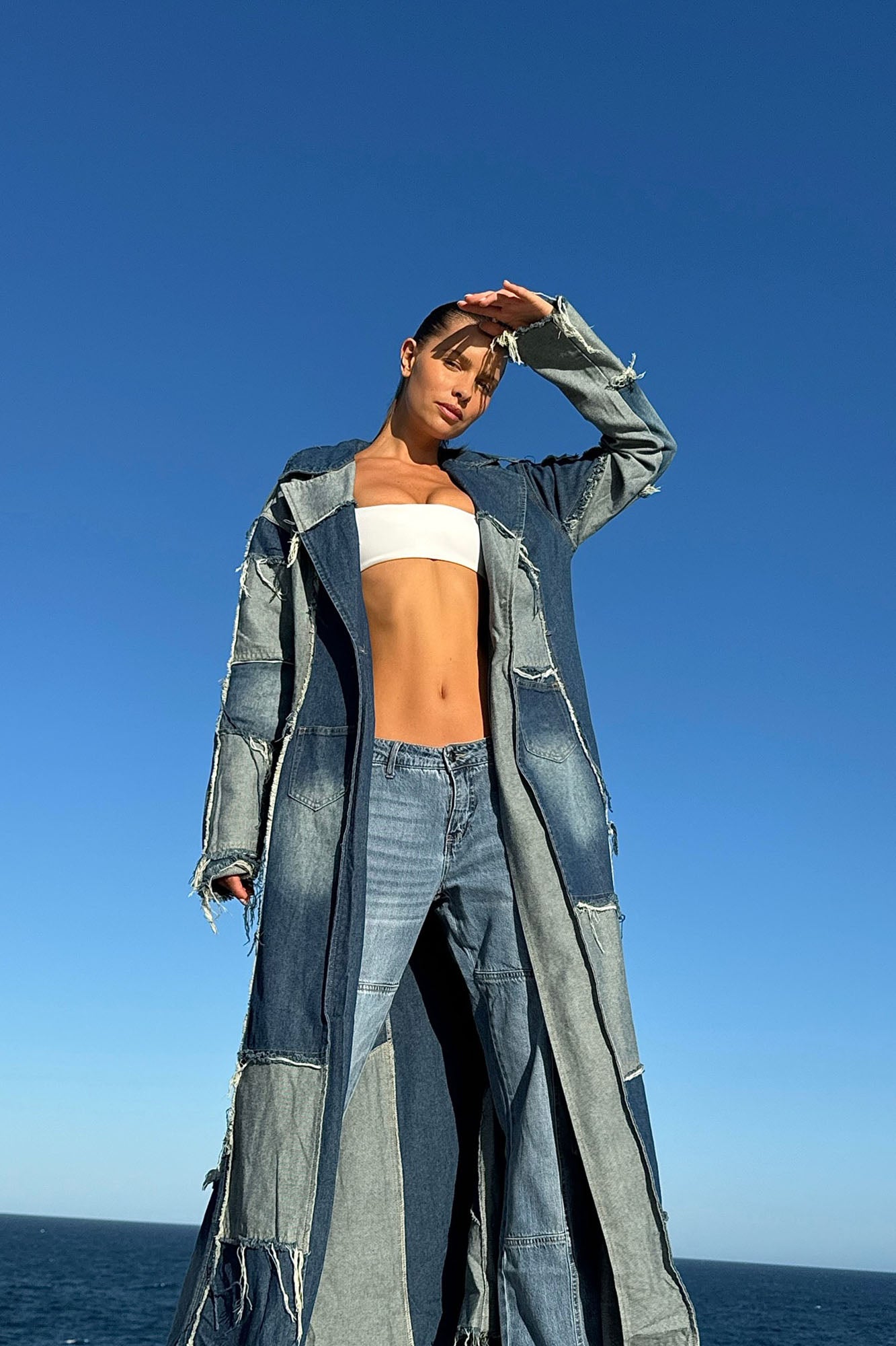 Don't Talk Loud Denim Coat - Vintage Wash