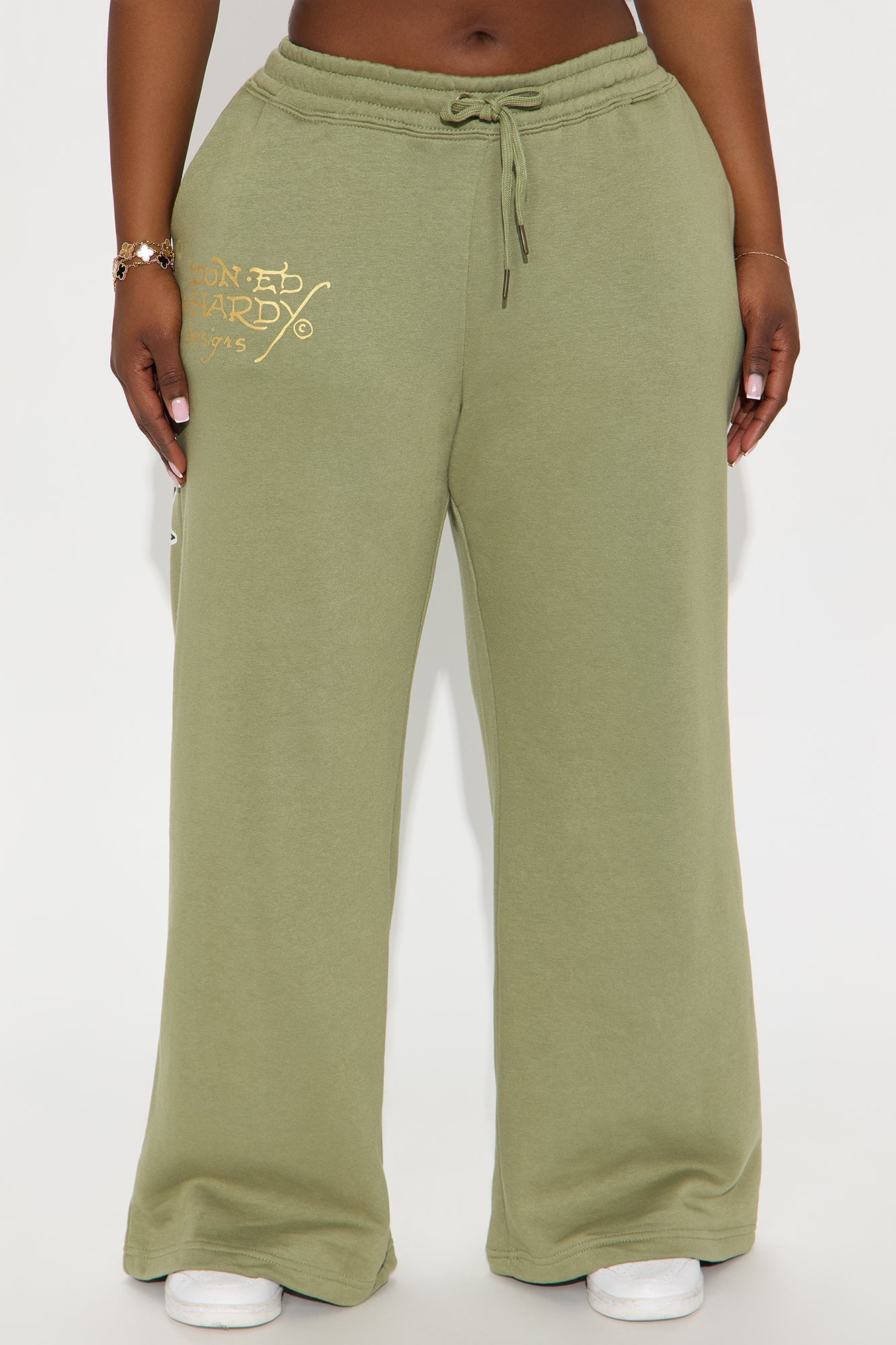 Ed Hardy Broken Hearts Pant - Sage