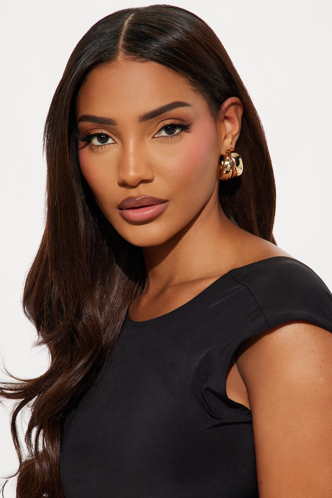 Double Trouble Hoop Earrings - Gold
