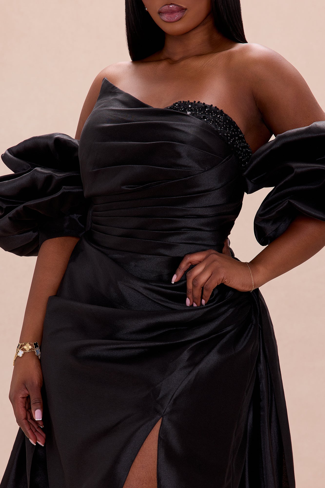 Lovers Lane Taffeta Gown - Black