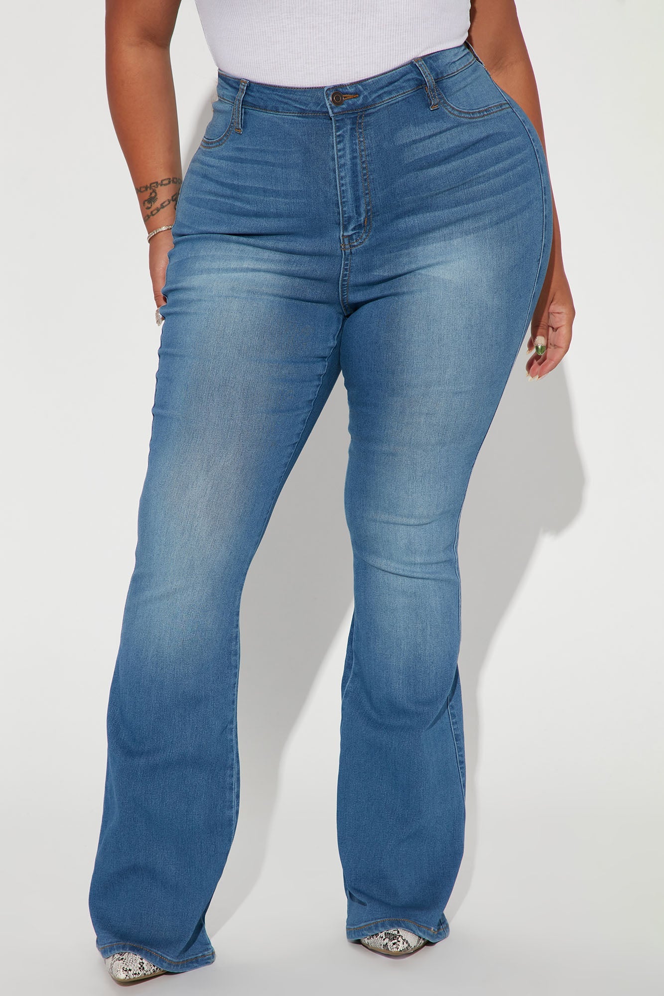Deep In My Soul Flare Jeans - Light Wash