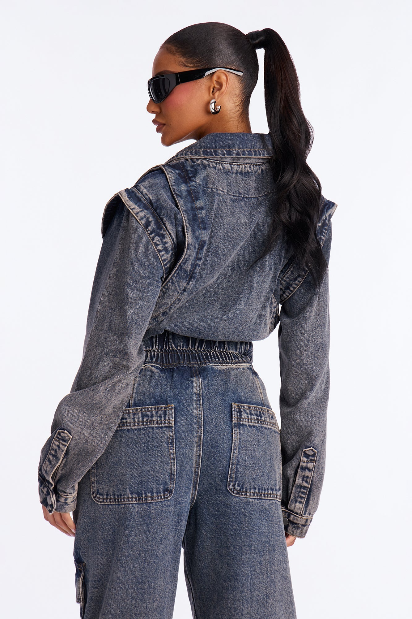 Get To You Denim Jacket - Acid Wash Blue