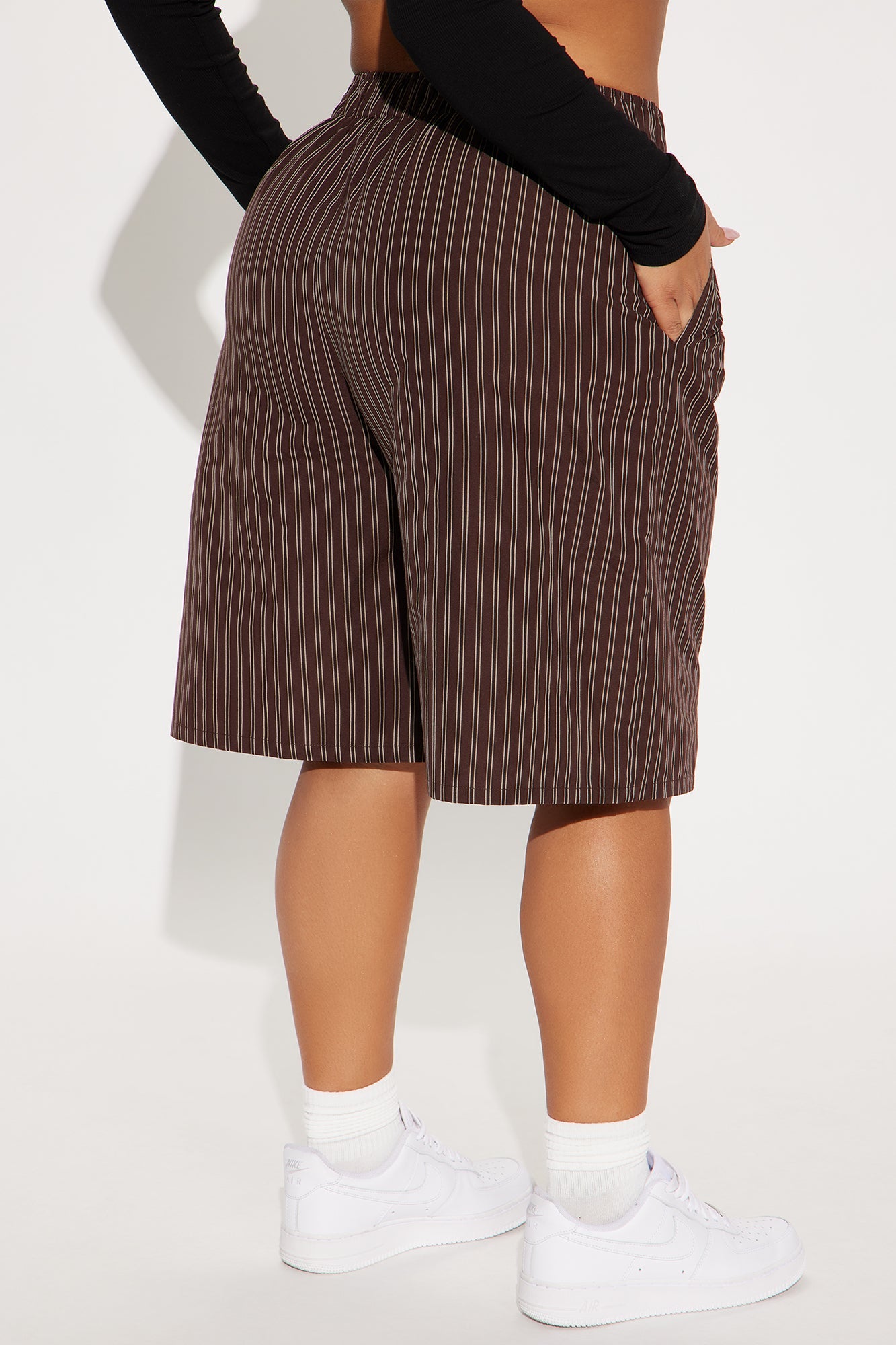 Aurora Striped Boxer Short - Chocolate