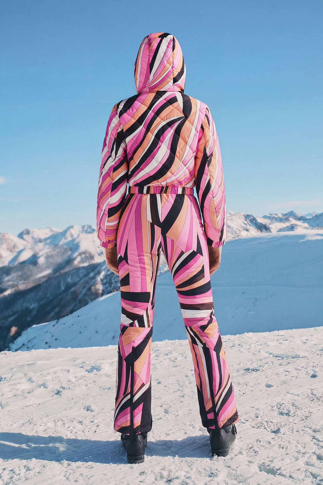 Snow Days Quilted Puffer Jacket - Pink/combo