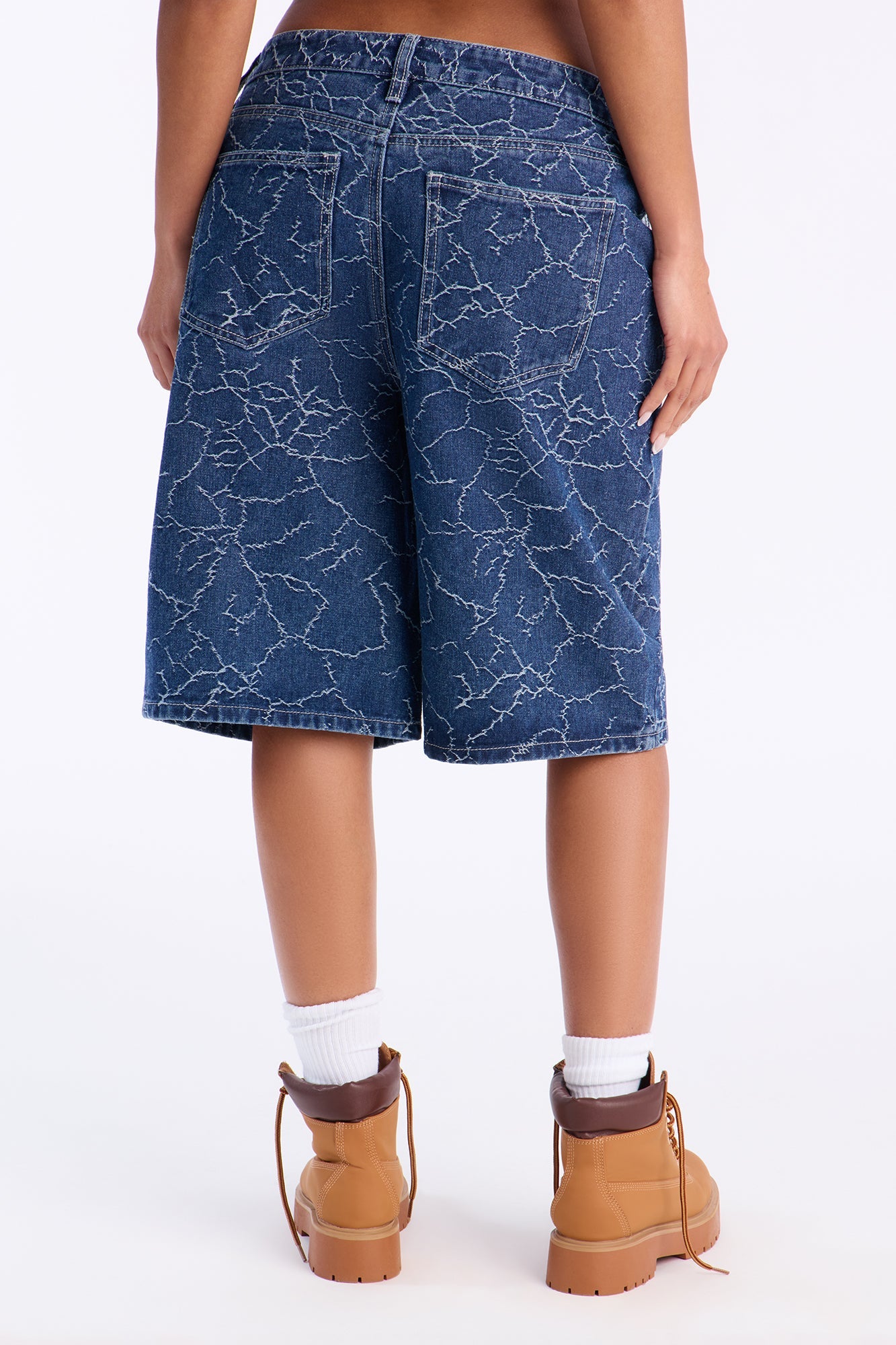 Live Wire Denim Jorts - Dark Wash