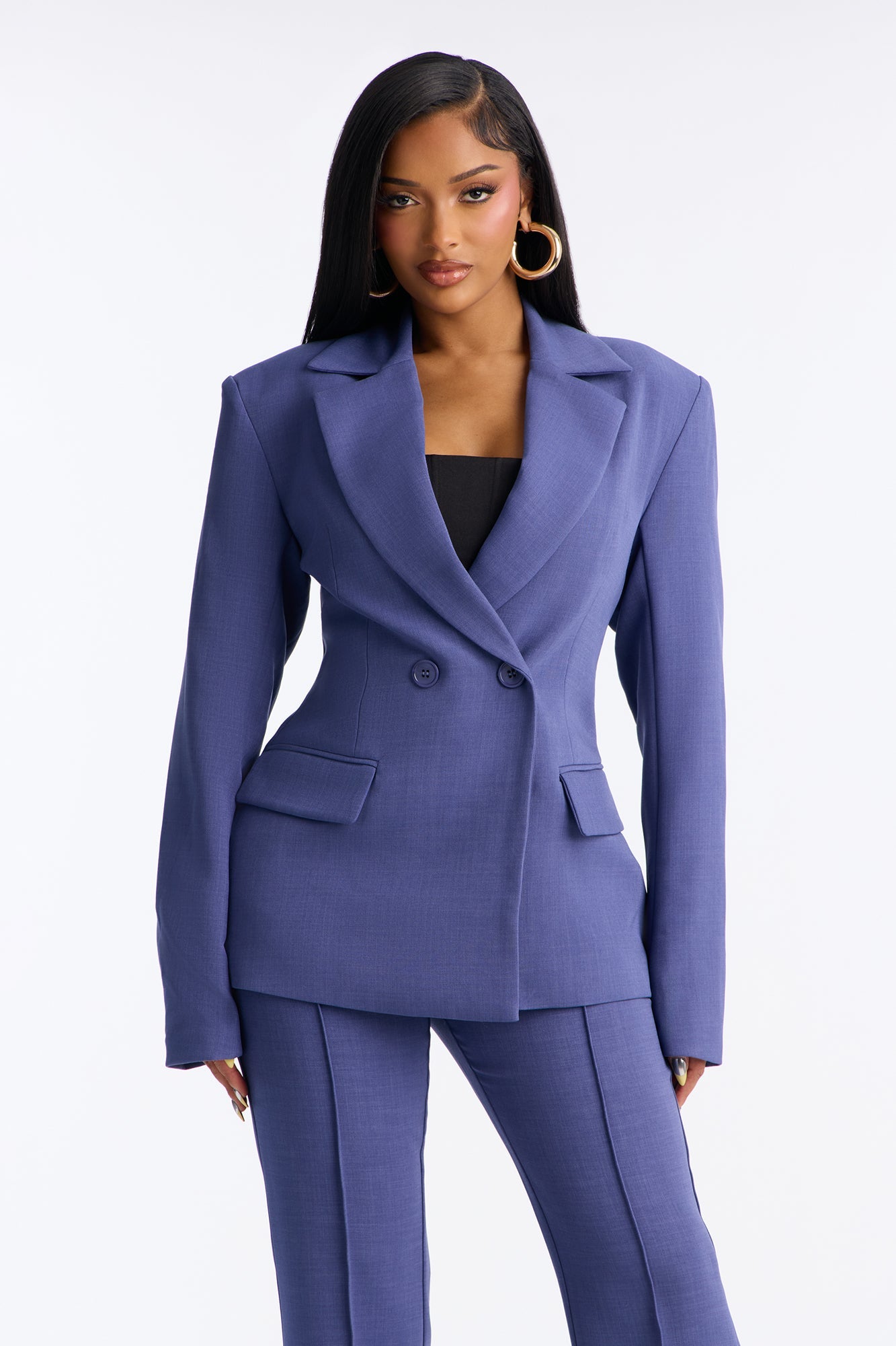Jessica Double Breasted Blazer - Navy