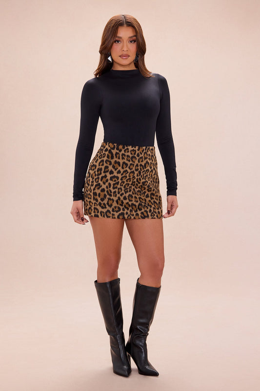 Star Of The Show Mini Skirt - Leopard