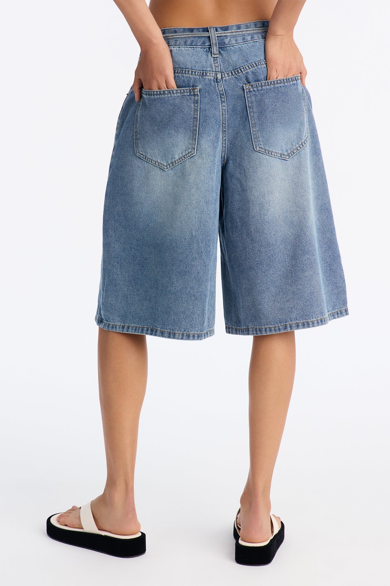 Ludlow Drawstring Denim Jorts - Vintage Wash