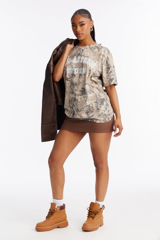 Tilly Twill Cargo Mini Skirt - Chestnut