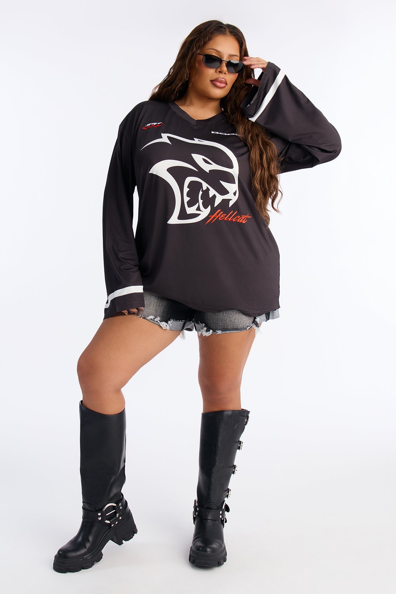 Canal Street Crossover Stretch Ripped Denim Shorts - Black Wash
