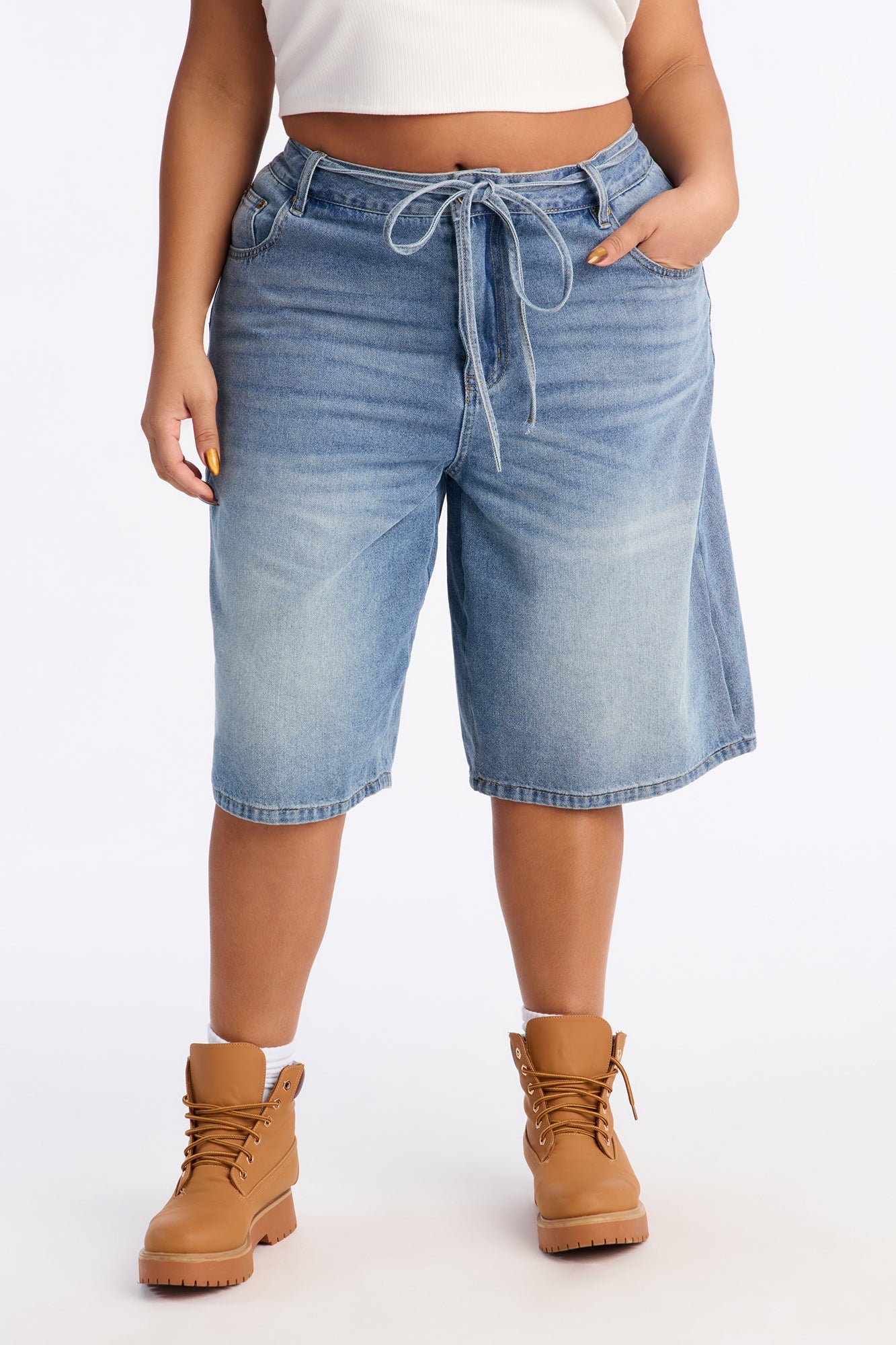 Ludlow Drawstring Denim Jorts - Vintage Wash