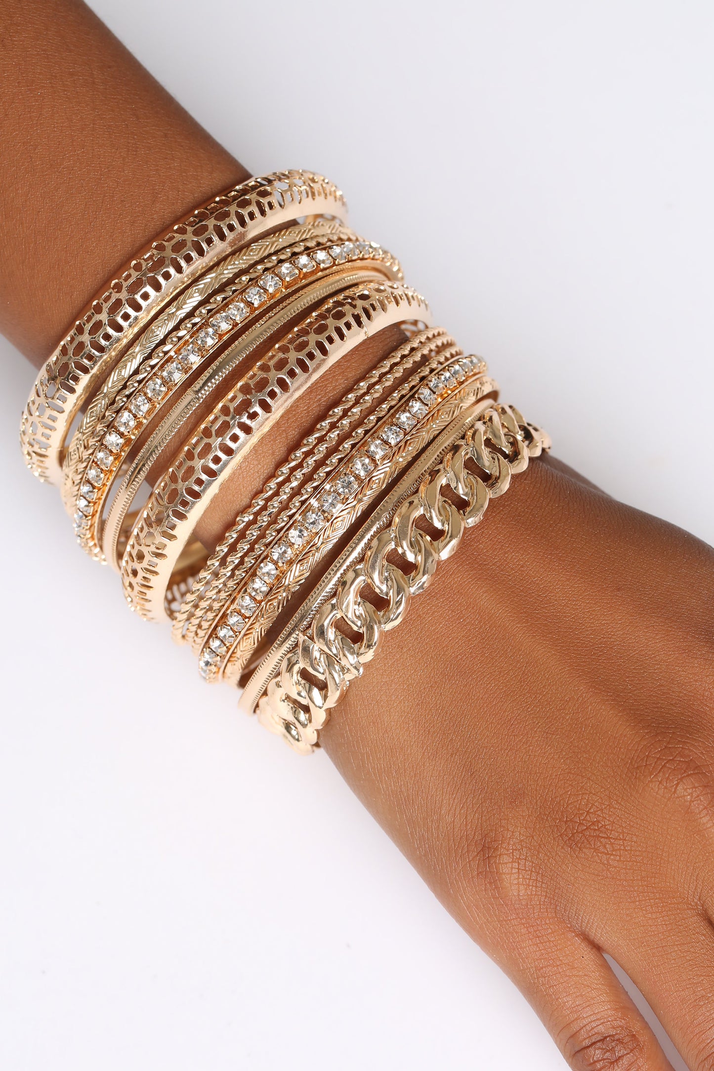 The Whole Fam Bam Bangle Set - Gold